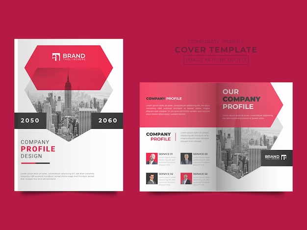 Corporate company profile cover page brochure template design