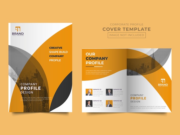 Corporate company profile cover page brochure template design