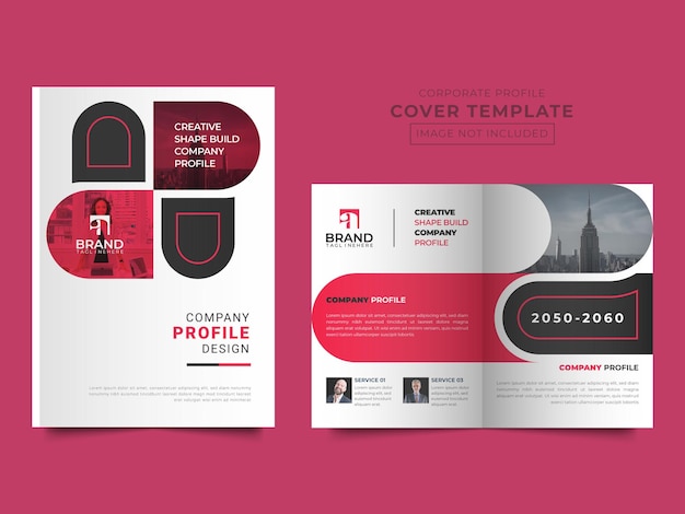 Corporate company profile cover page brochure template design