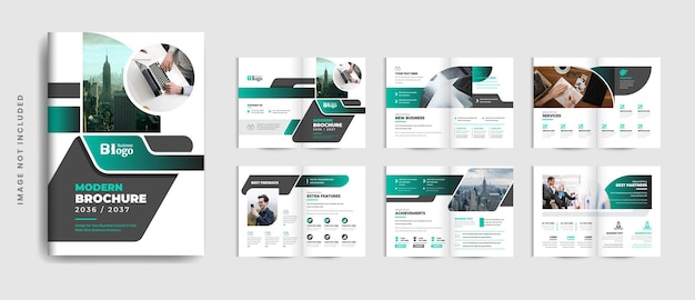 Corporate company profile template design minimal colorful shape business brochure template layout