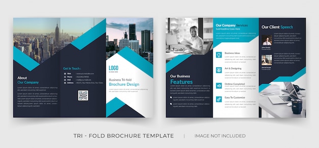 Corporate company purpose tri fold brochure template