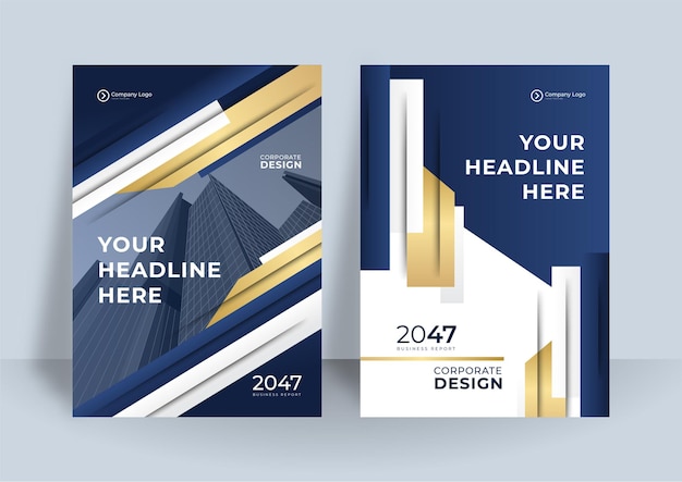 Corporate cover design template. Modern geometrical poster design.