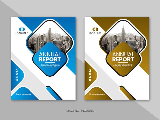 Corporate and creative annual cover design template