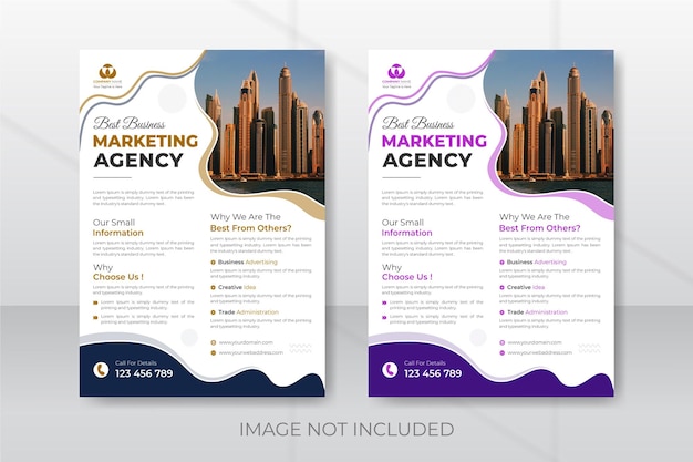 Corporate and creative business flyer design template