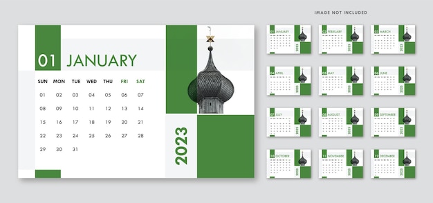 corporate desk calendar template 2023