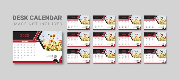 corporate desk calendar template 2023