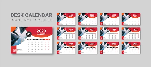 corporate desk calendar template design 2023