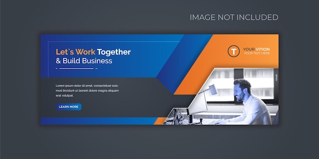 Corporate and digital business marketing promotion facebook cover template