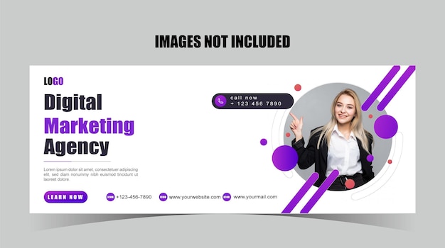 Corporate Digital Marketing Agency Facebook cover design template