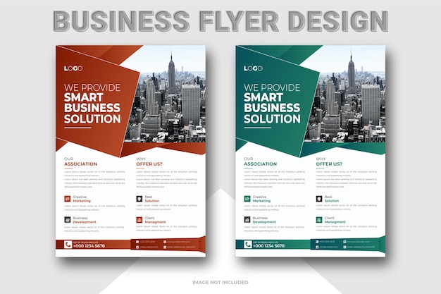 Corporate Digital marketing agency leaflet poster or flyer template