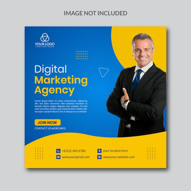 Corporate Digital Marketing Agency Social media post in Vector format