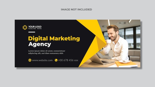 corporate Digital marketing facebook banner template in Vector format