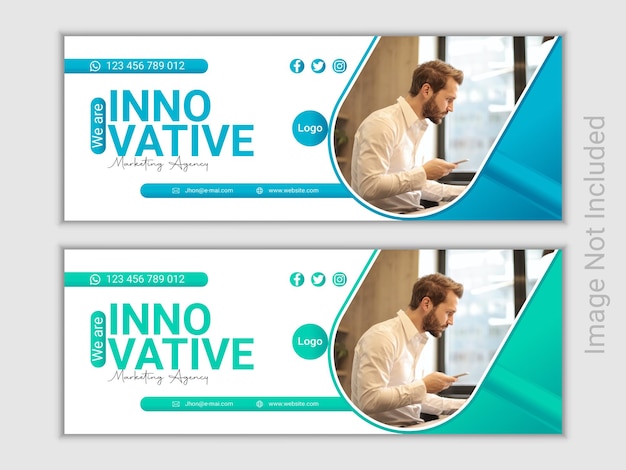 Vector corporate and digital marketing social media post and facebook cover template