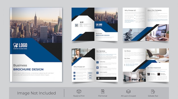 Corporate eight page brochure