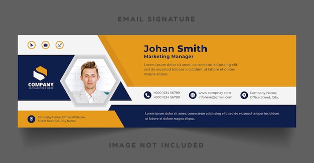 corporate email signature design template or email footer and social media cover