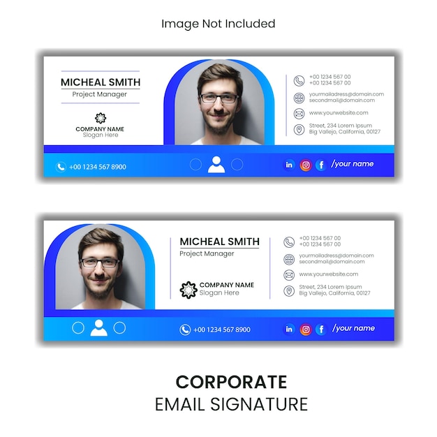 Corporate email signature design