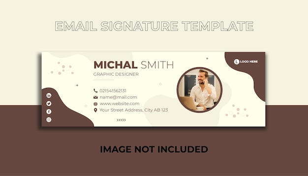 Corporate Email Signature Template Design or Email Footer Template