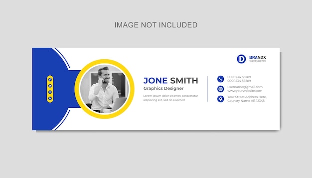 Corporate email signature template design