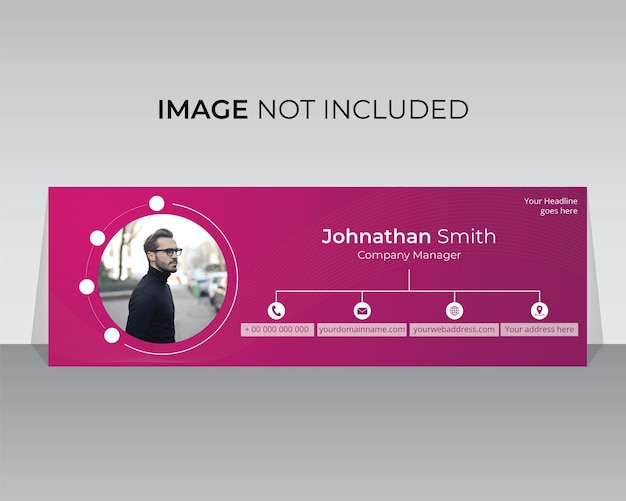 Corporate Email signature template or email footer and personal social media cover