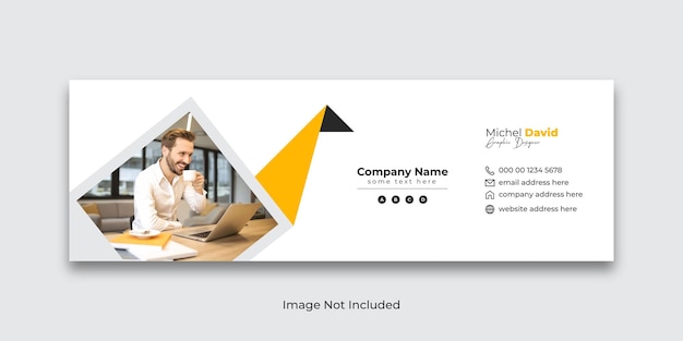 Corporate email signature template