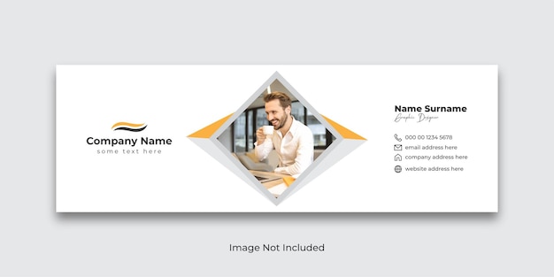 Corporate email signature template