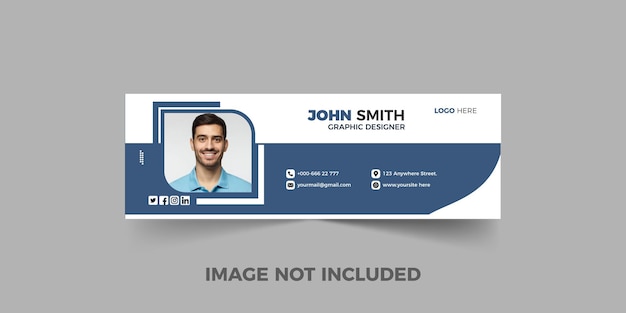 Corporate email signature template