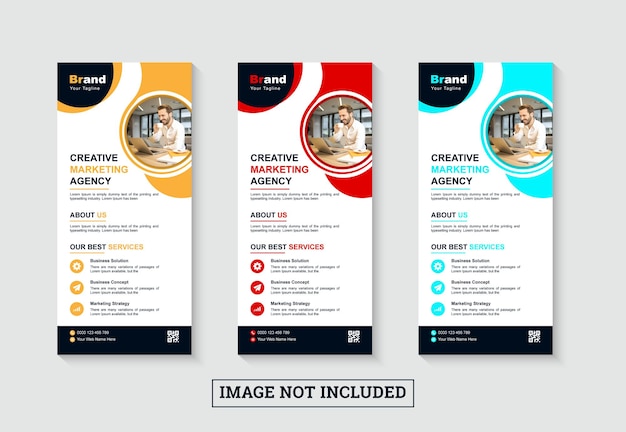 Corporate event rack card or dl flyer design template