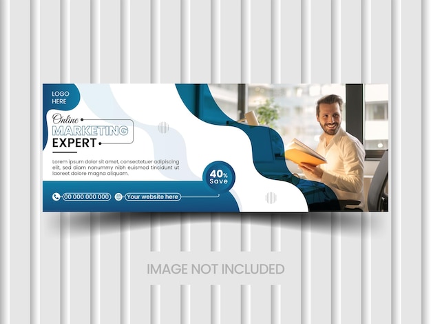 Corporate face book cover design or web banner design template