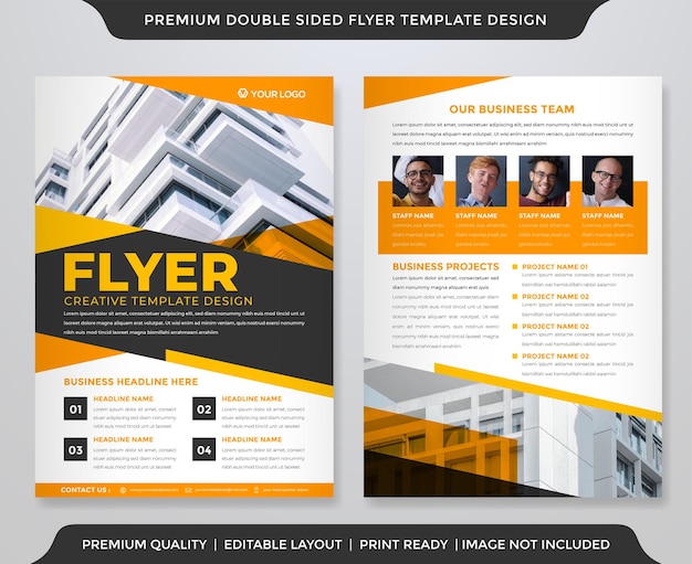 corporate flyer abstract background brochure template use for annual report and company profile