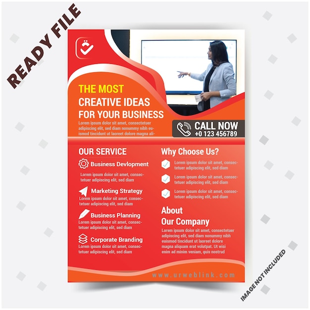 Corporate Flyer Design Template. Professional Flyer Design Template stock illustration.