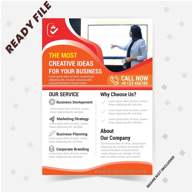 Corporate Flyer Design Template. Professional Flyer Design Template stock illustration.