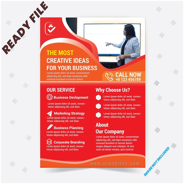 Corporate Flyer Design Template. Professional Flyer Design Template stock illustration.