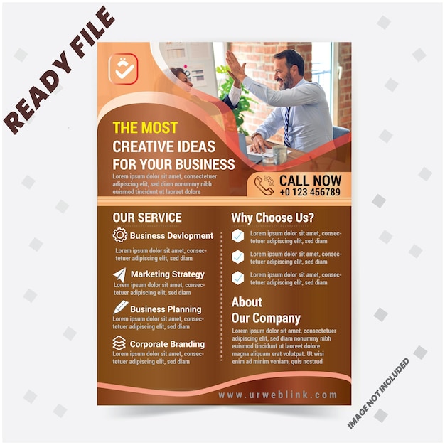 Corporate Flyer Design Template. Professional Flyer Design Template stock illustration.