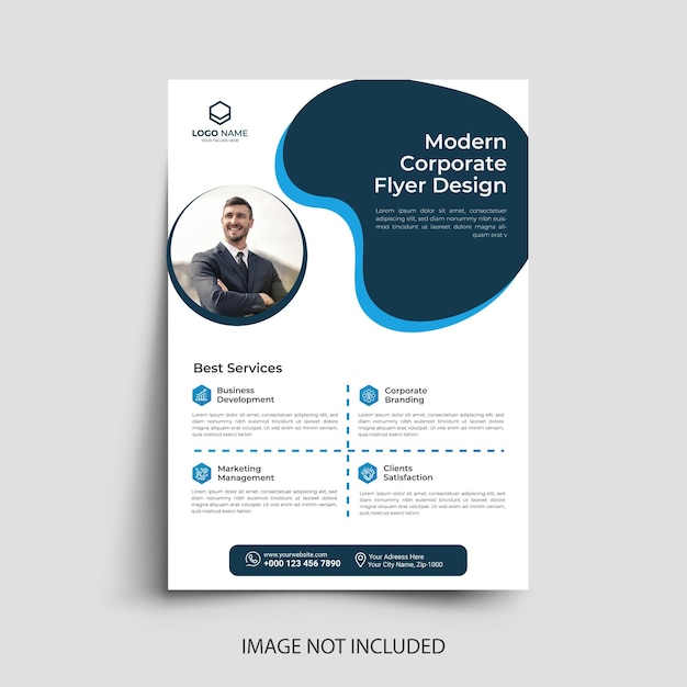 Corporate flyer design template