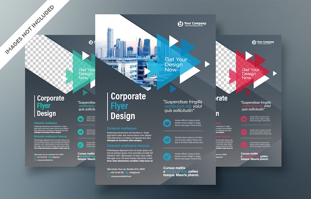 Vector corporate flyer design template 