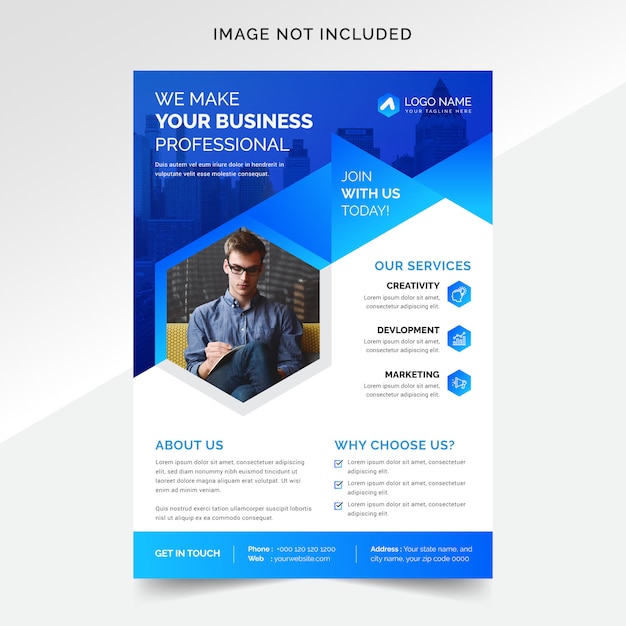 Corporate flyer design template