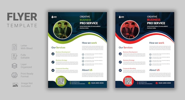 Corporate flyer design template