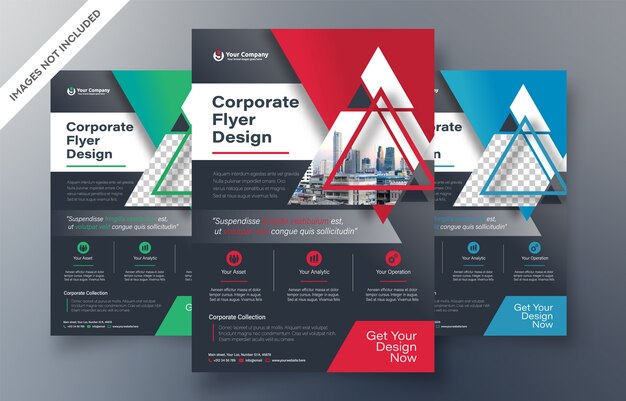 Vector corporate flyer design 