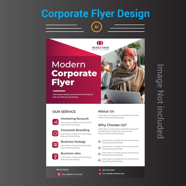 Vector corporate flyer design