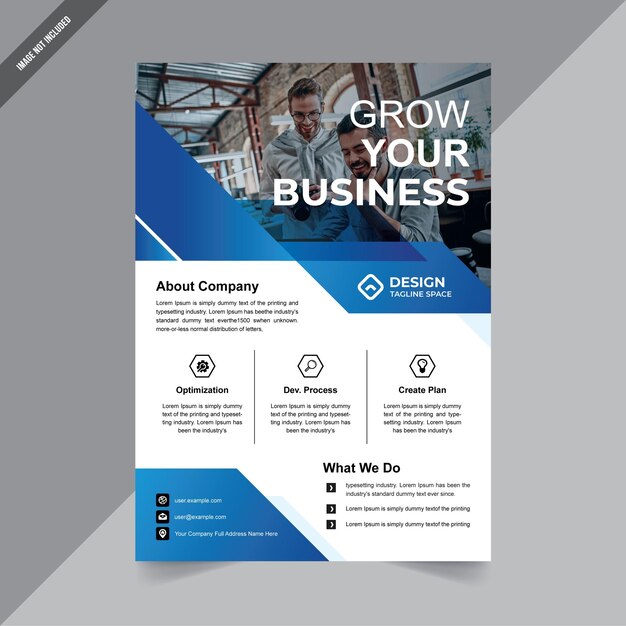 Corporate Flyer Layout with Graphic Elements