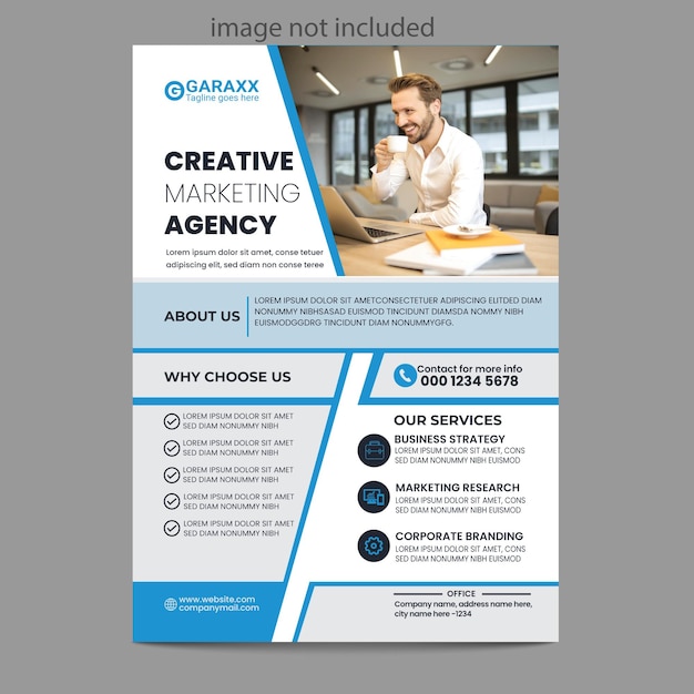 Corporate flyer simple design  template