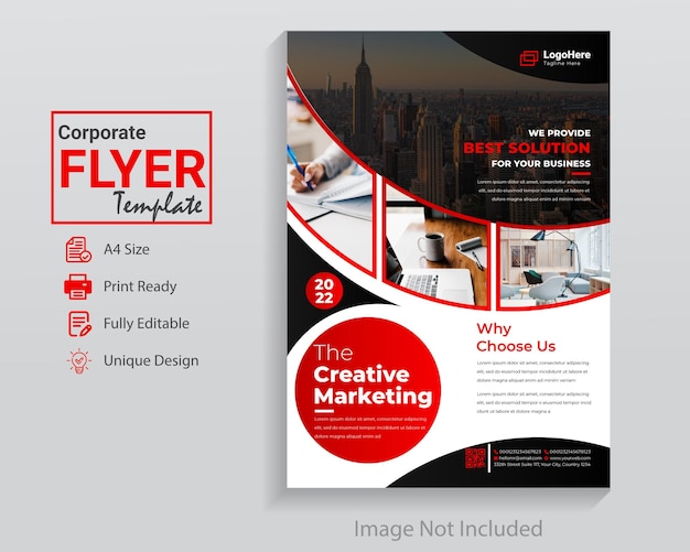 Corporate Flyer Template Business flyer design in coporate graphic style modern a4 template