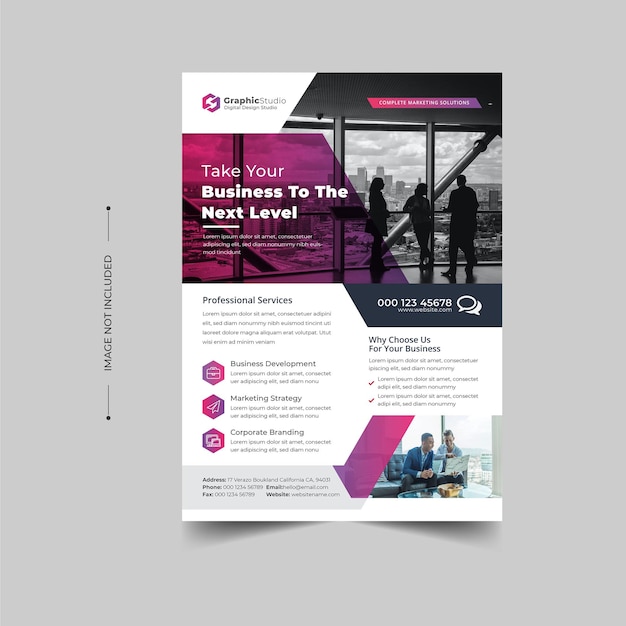 Corporate Flyer Template design Premium Vactor