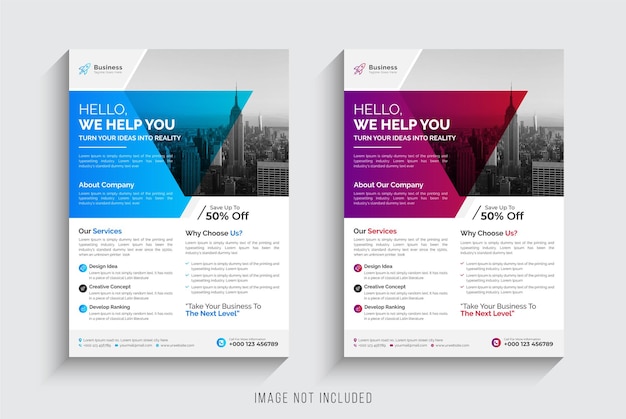 Corporate flyer template Premium Vector