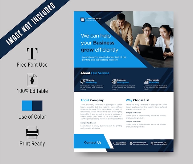 Corporate flyer template Premium Vector