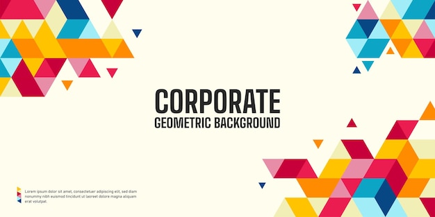 Corporate geometric background to used website banners posters flyers cards brochure