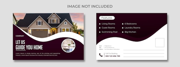 Corporate Home Sale Post Card Design Template