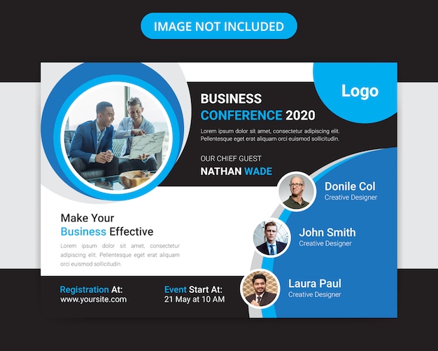 Corporate horizontal business conference flyer design