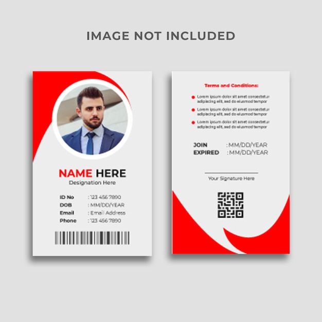 Corporate ID Card or Employee identification card template Design