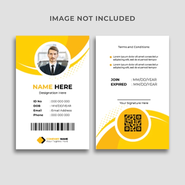 Corporate ID Card or Employee identification card template Design